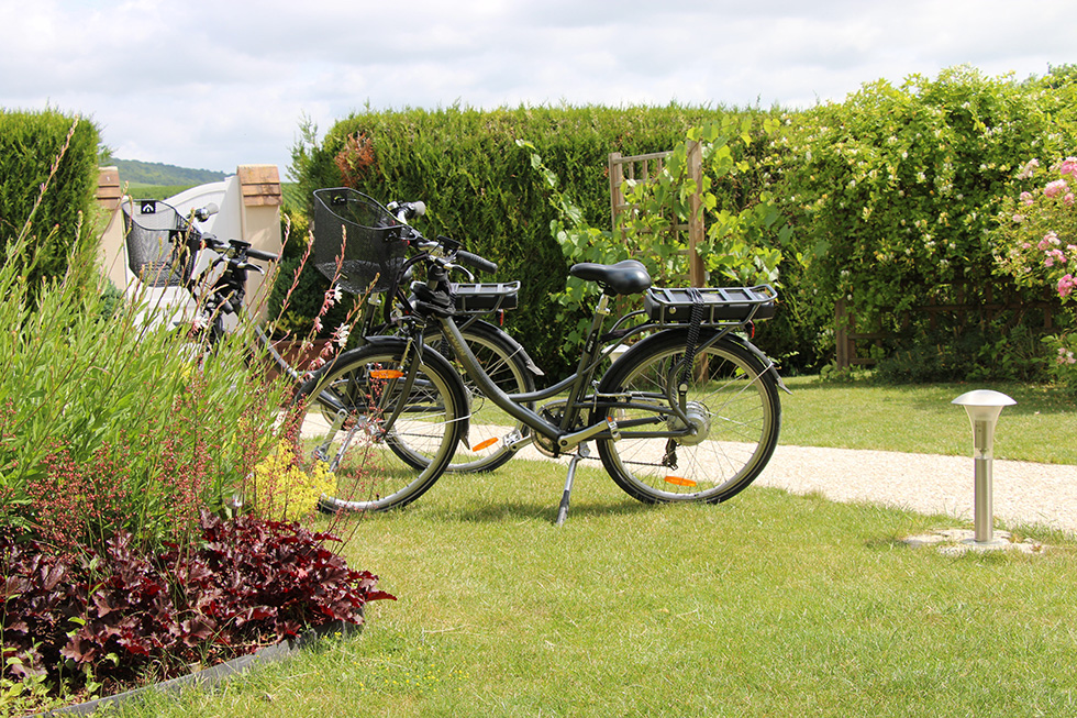 location de vélos électriques, visiter la Champagne à vélo